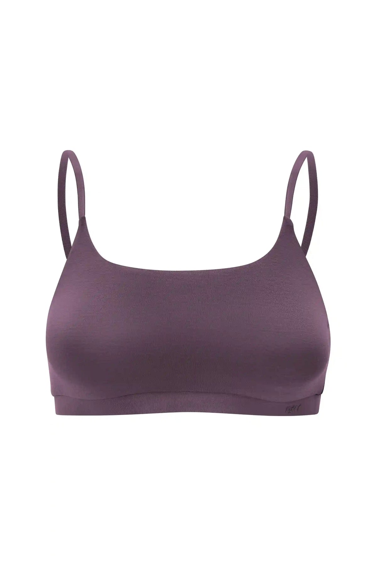 Women's Scoop Neck Bralette in Currant