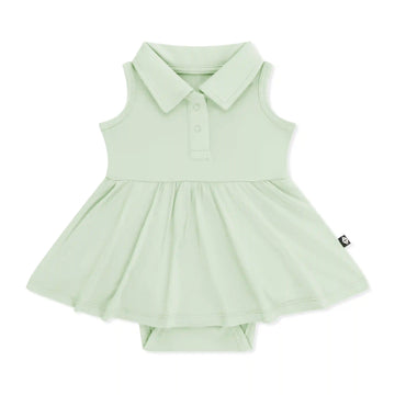 Polo Bodysuit Dress in Basil