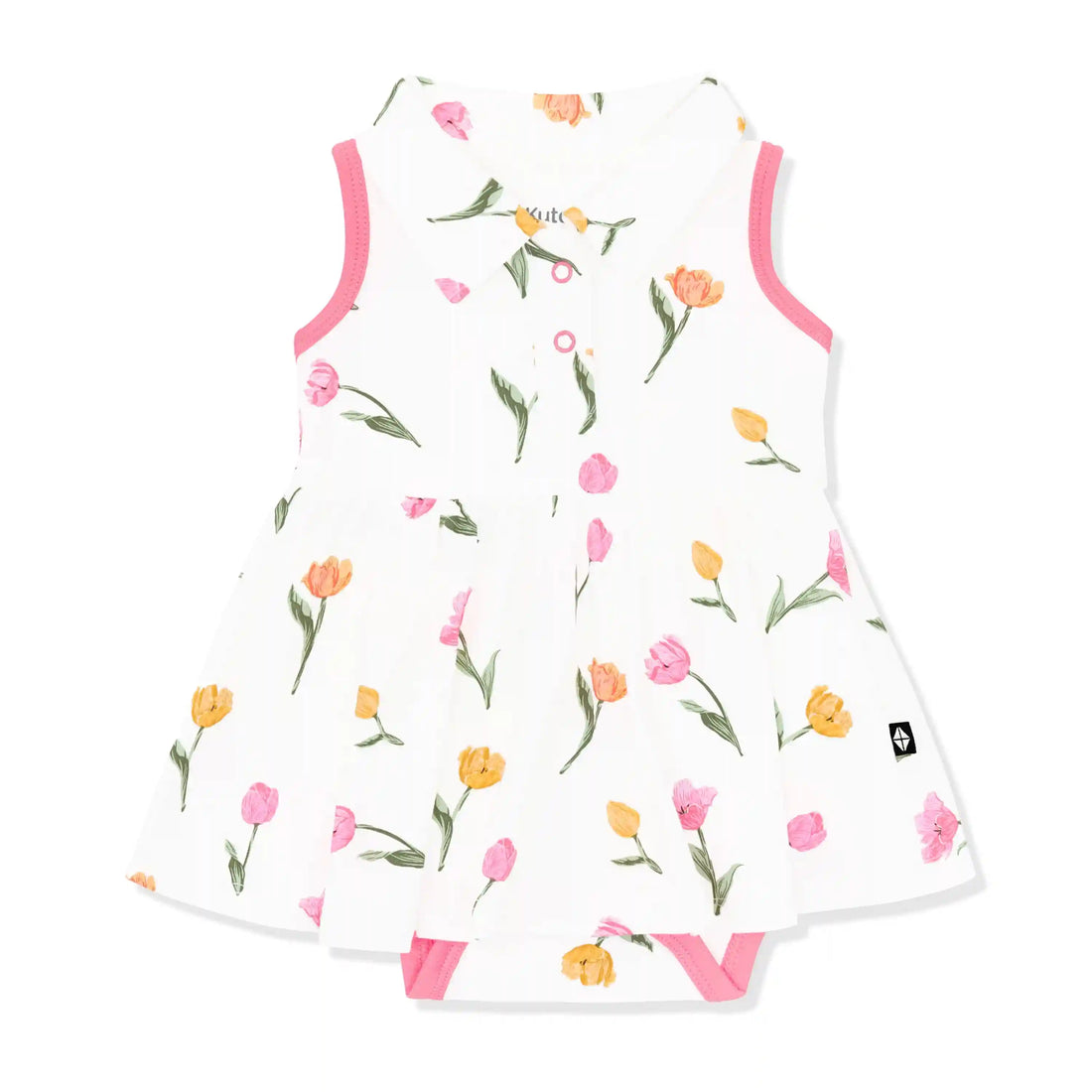 Polo Bodysuit Dress in Tulip