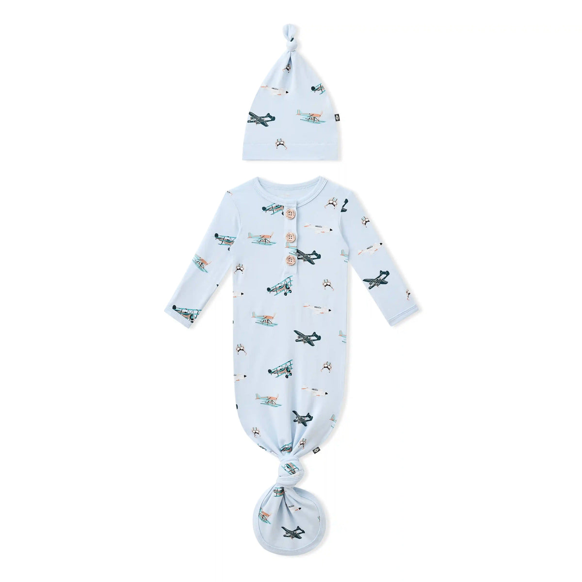 Knotted Day Gown with Hat Set in Take Off