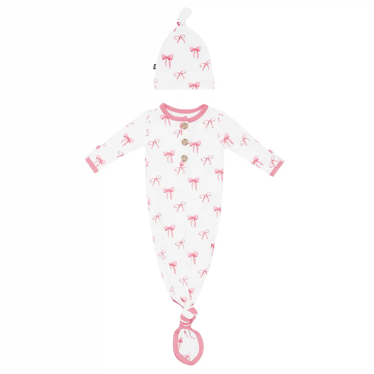 Knotted Day Gown with Hat Set in Bow