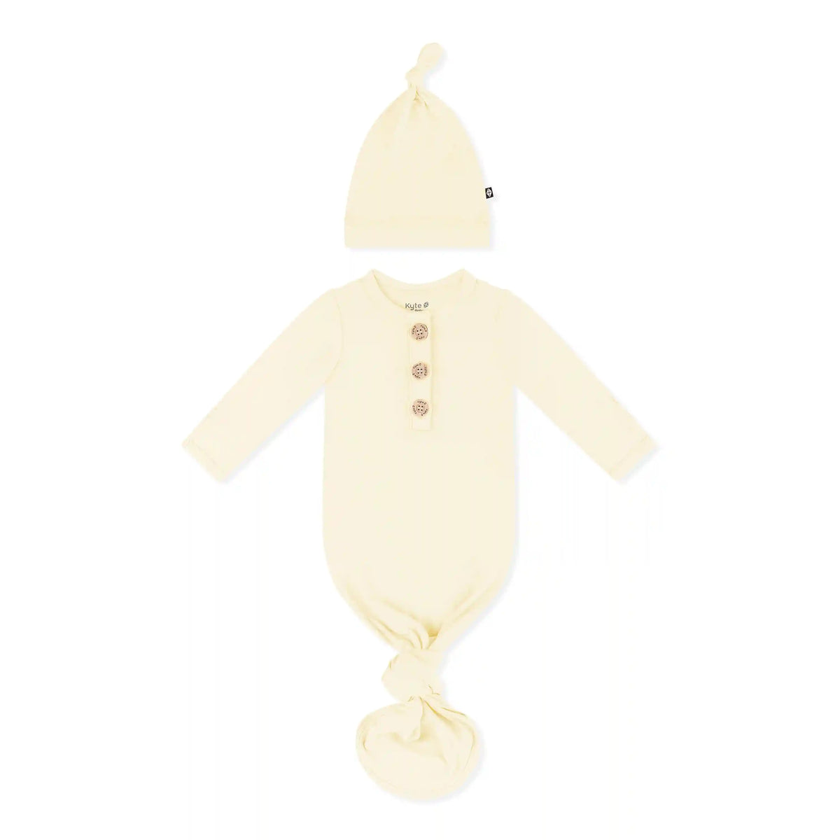 Knotted Day Gown with Hat Set in Chamomile