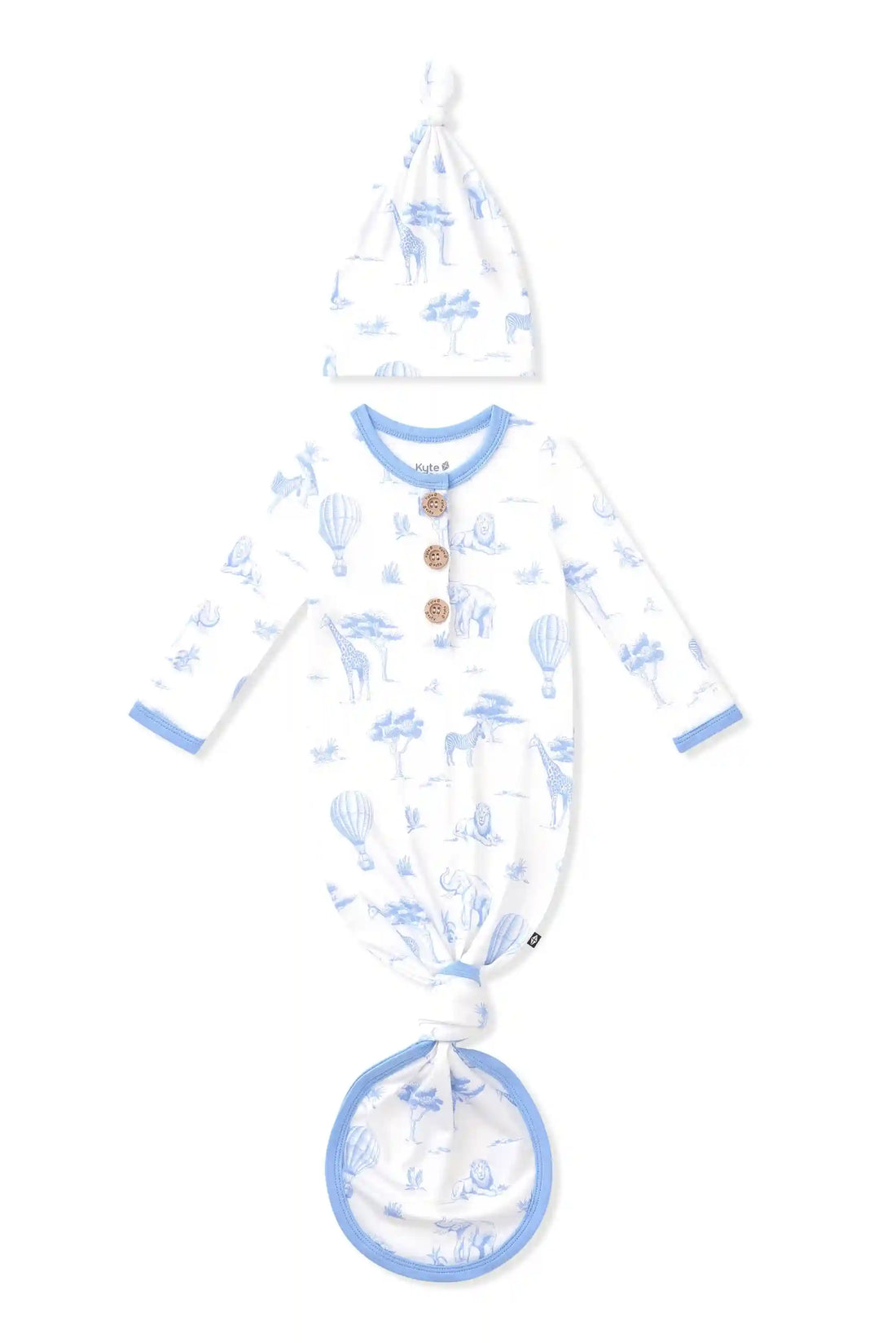 Knotted Day Gown with Hat Set in Toile Safari