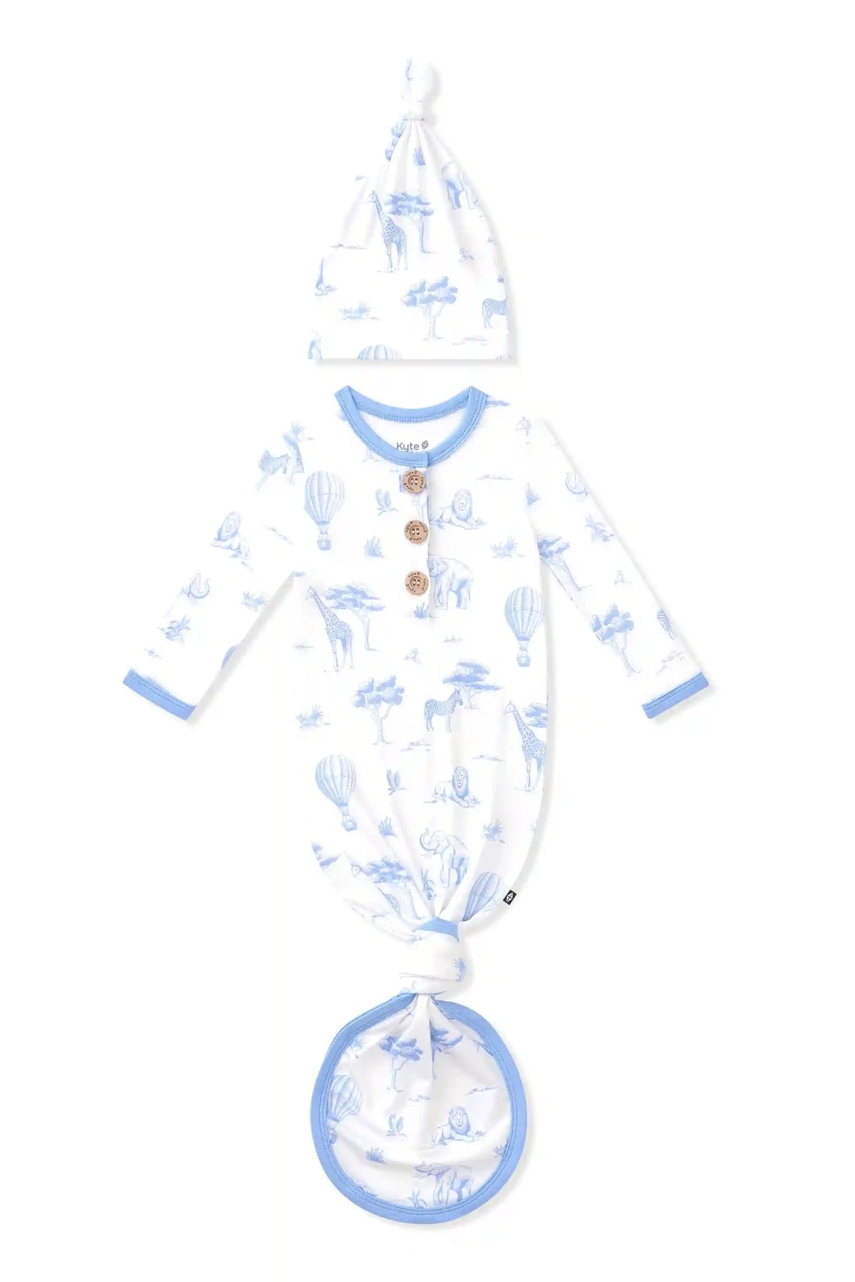 Knotted Day Gown with Hat Set in Toile Safari