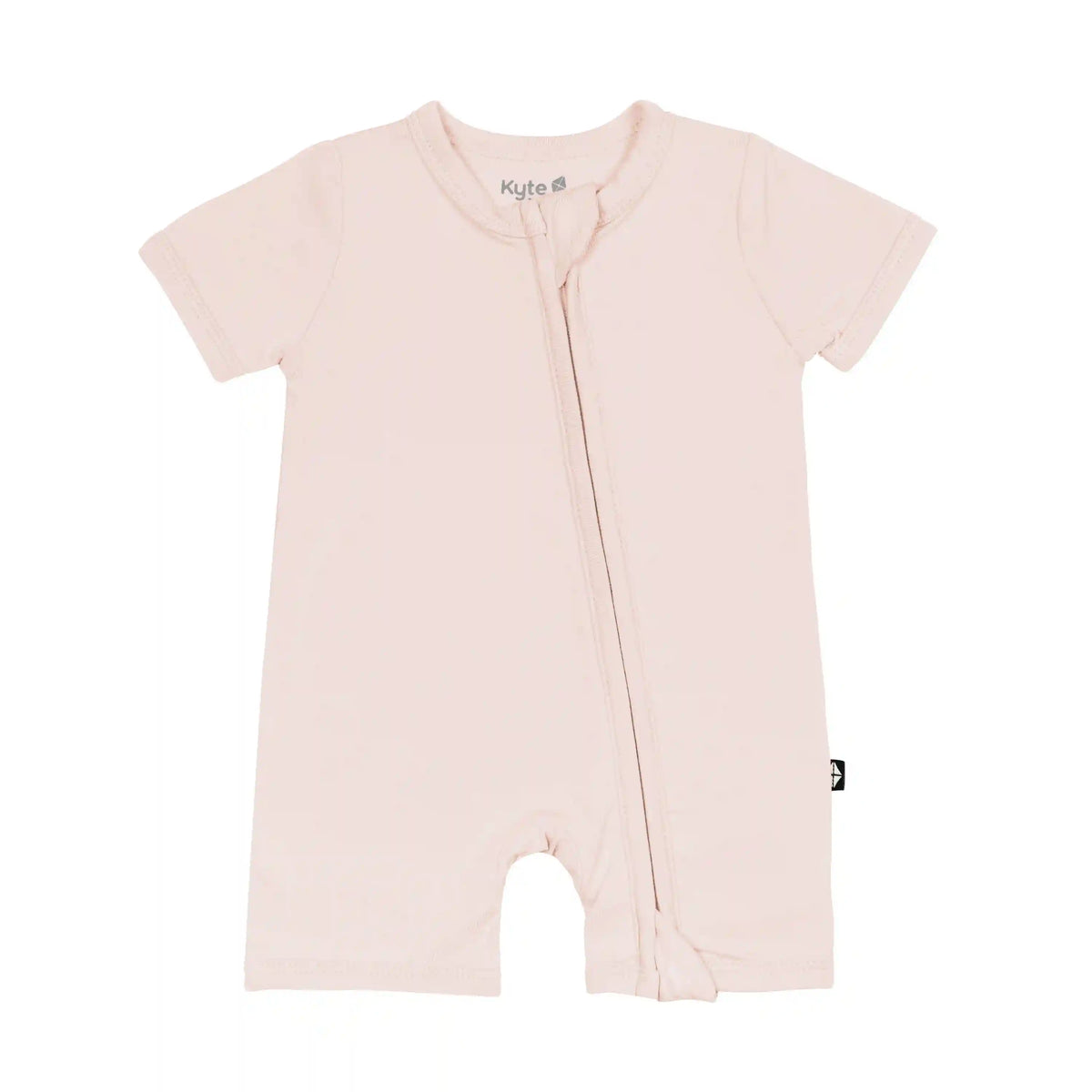 Zippered Shortall Romper in Blush