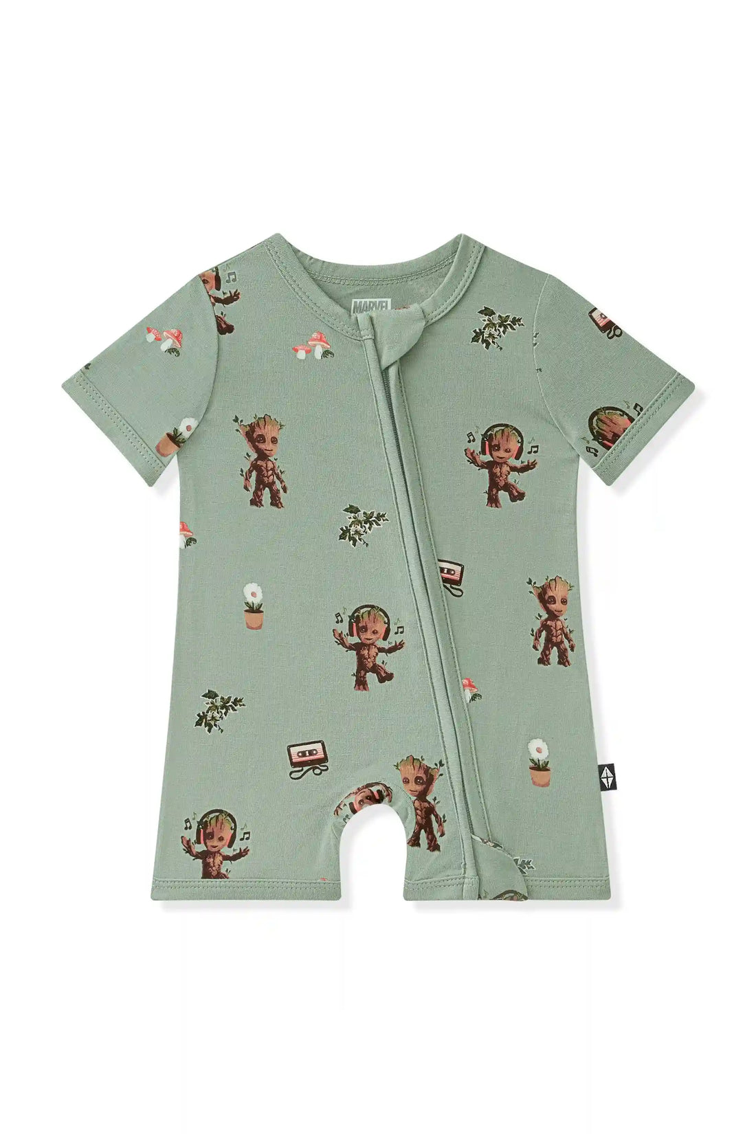 Zipper Shortall Romper in Groot
