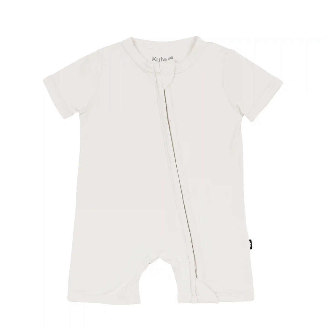 Zippered Shortall Romper in Oat