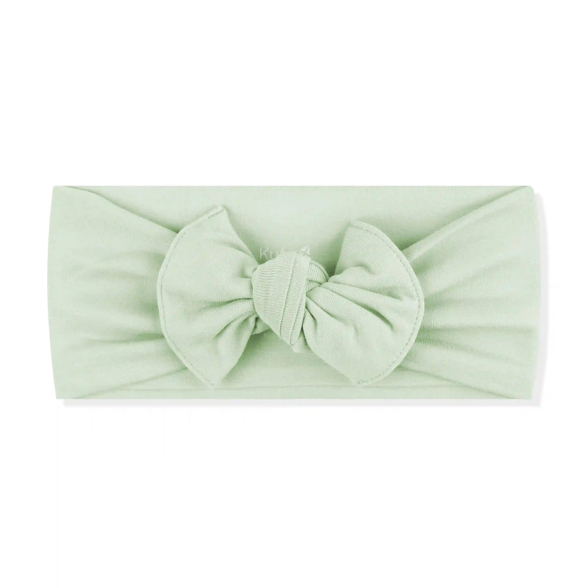 Knotted Bow Headband in Basil