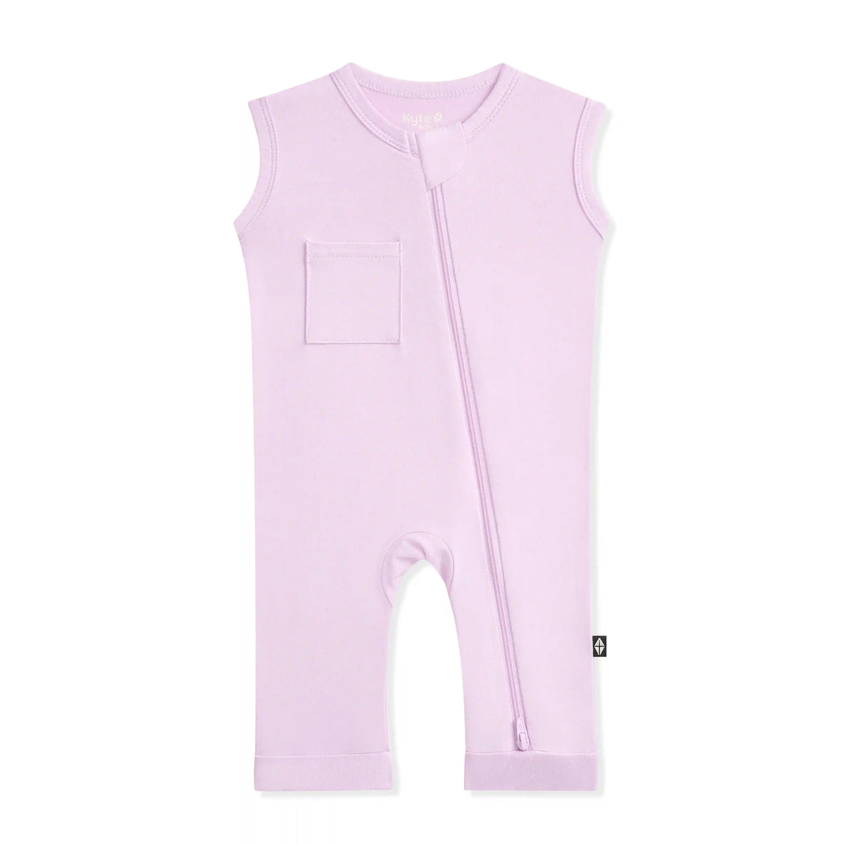 Zippered Sleeveless Romper in Thistle