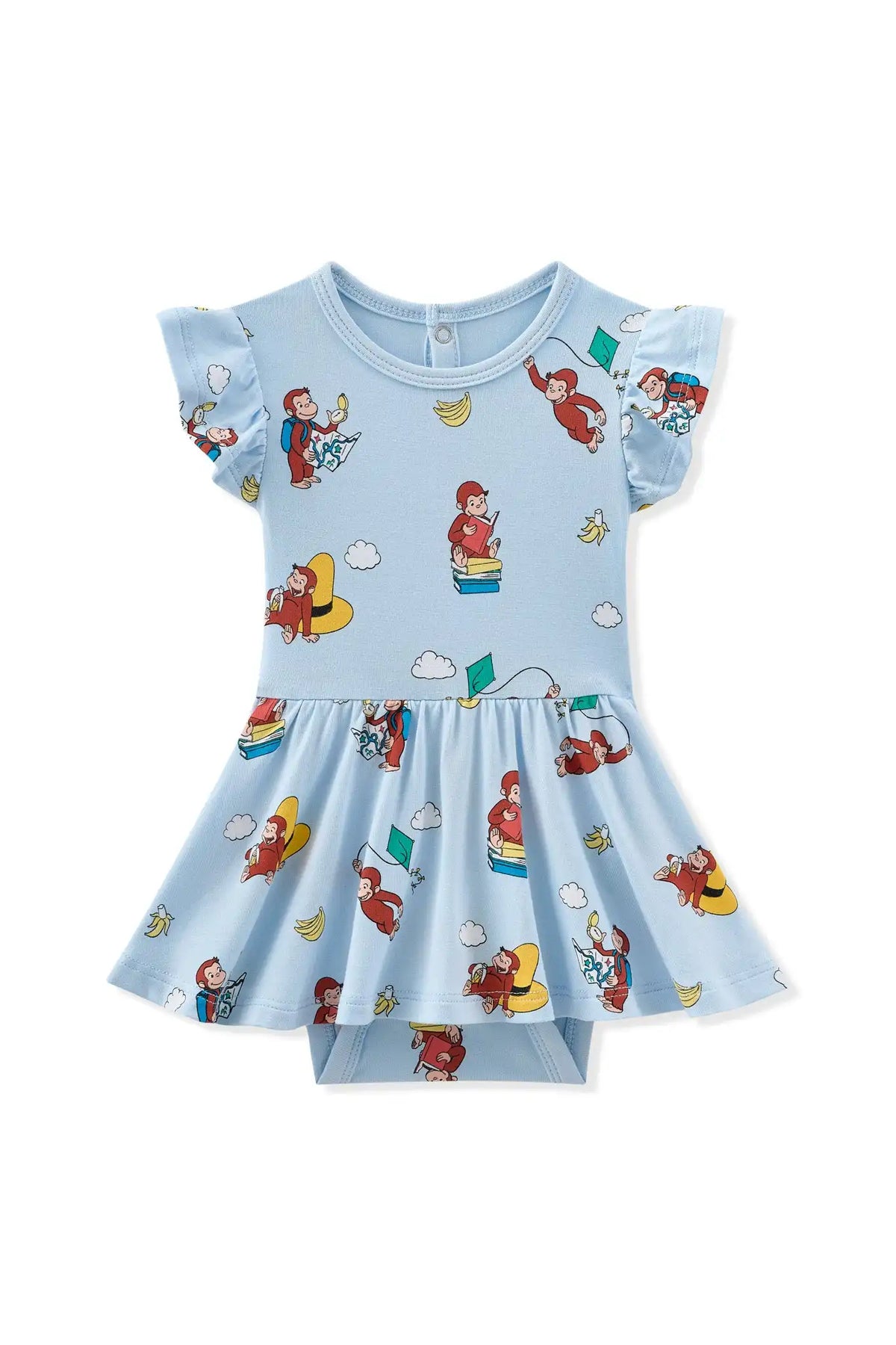 Twirl Bodysuit Dress in Curious George
