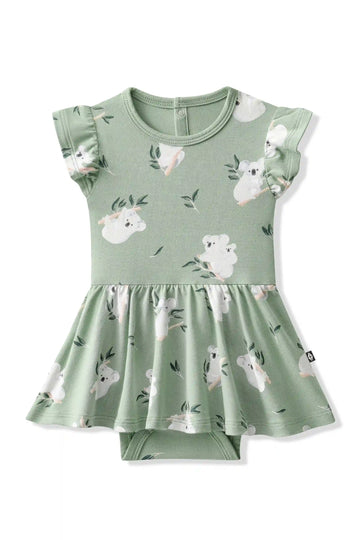 Twirl Bodysuit Dress in Koala