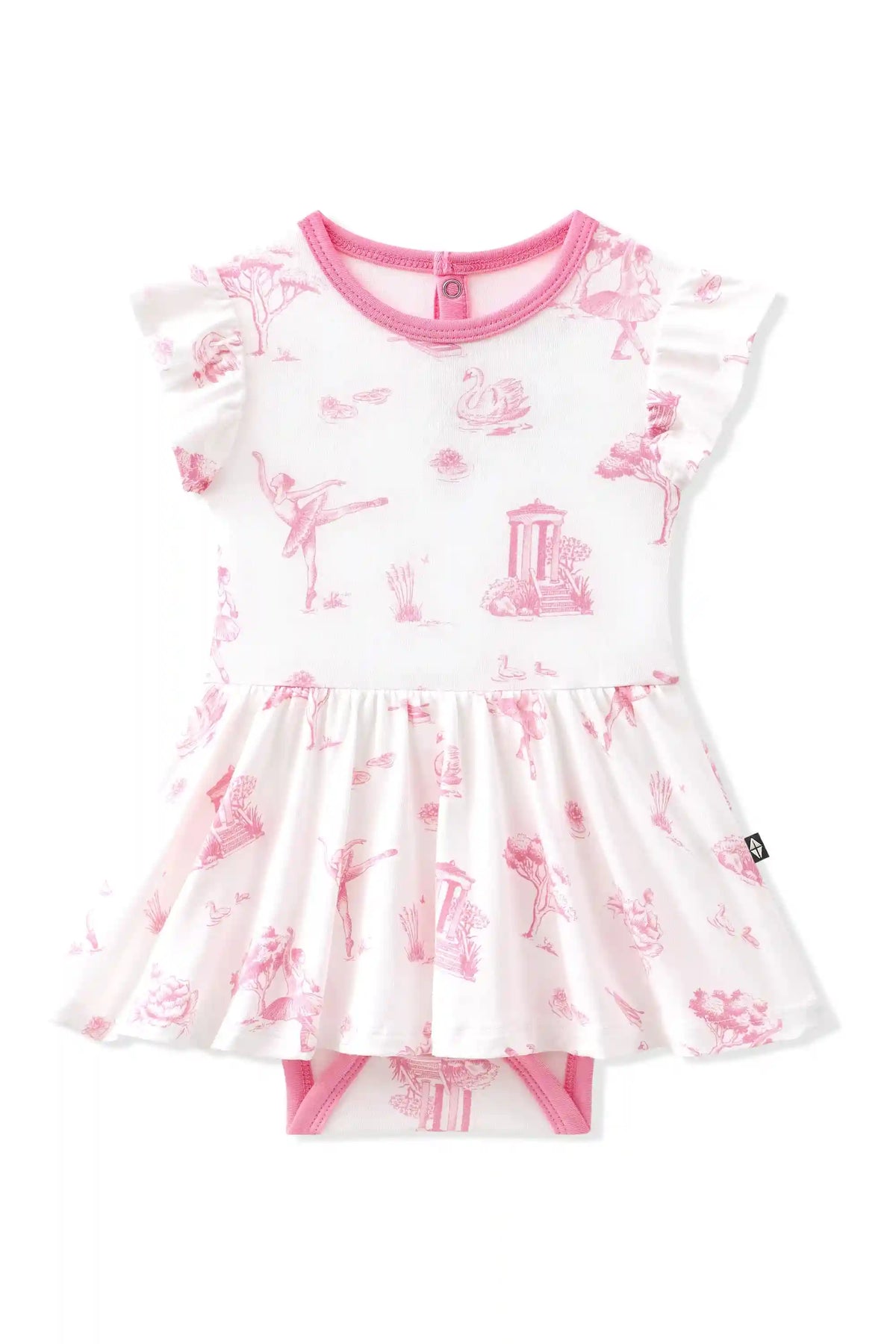 Twirl Bodysuit Dress in Toile Ballet