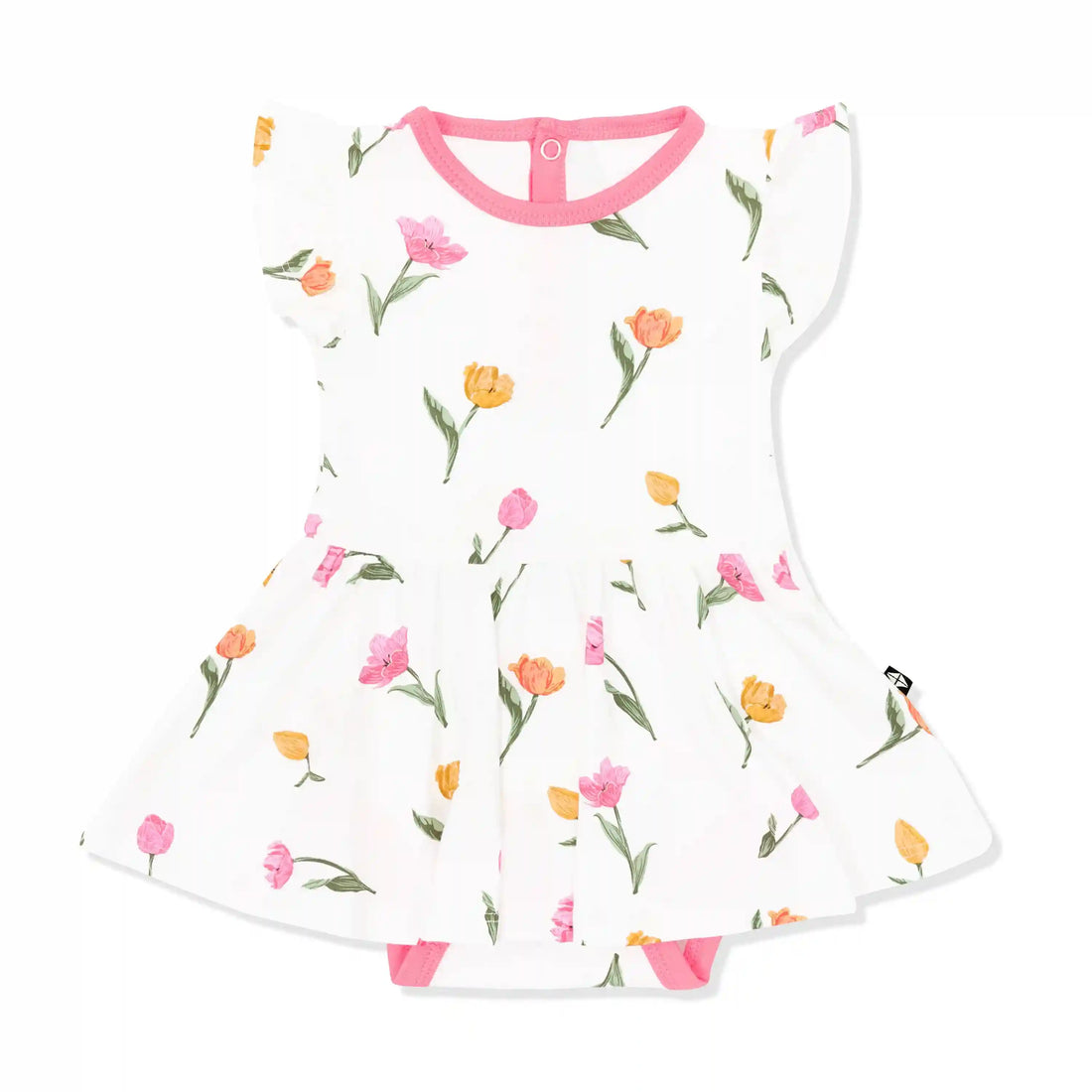 Twirl Bodysuit Dress in Tulip