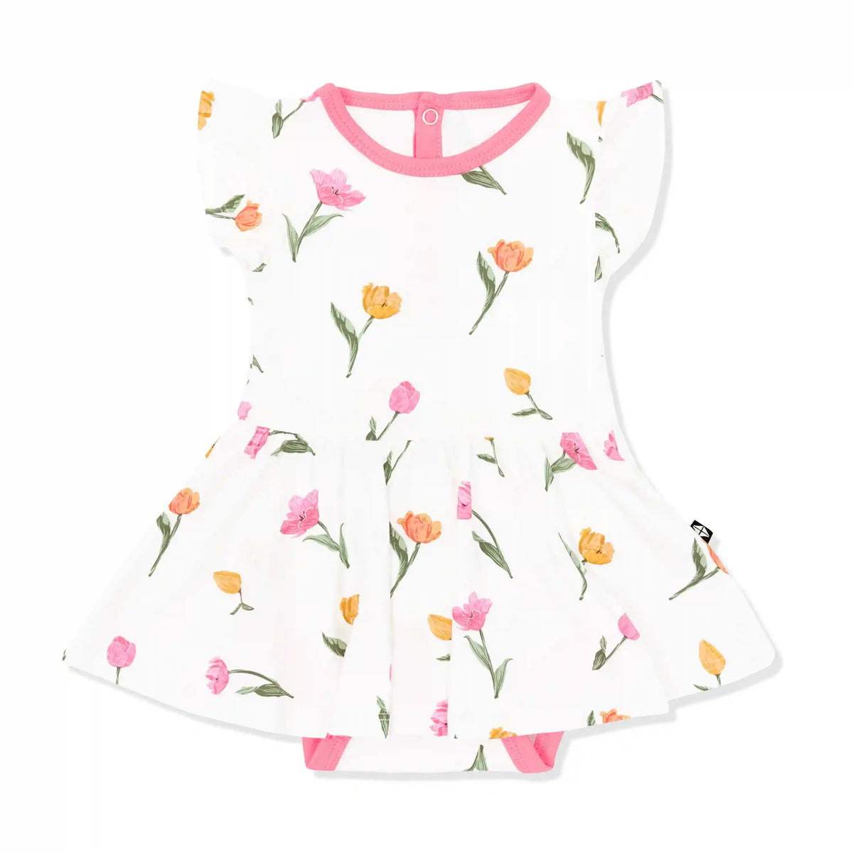 Twirl Bodysuit Dress in Tulip