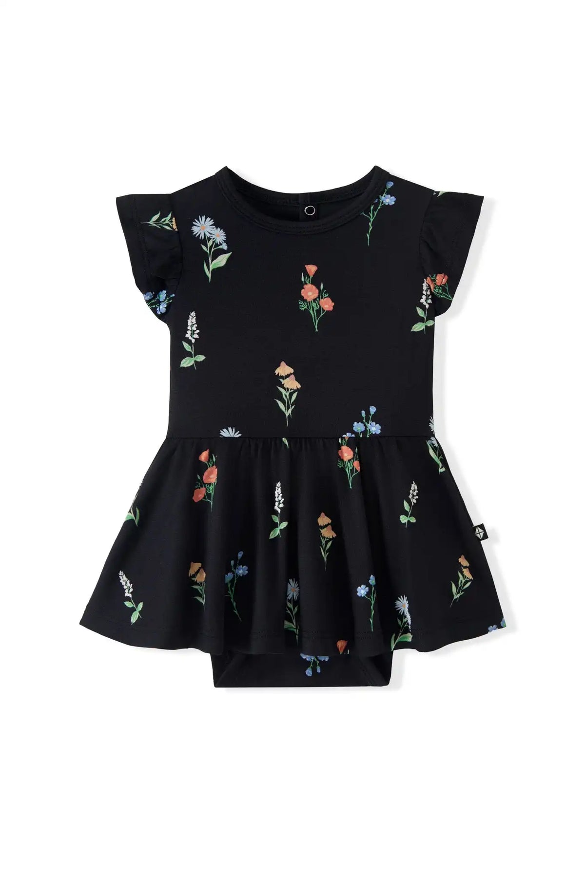 Twirl Bodysuit Dress in Midnight Wildflower