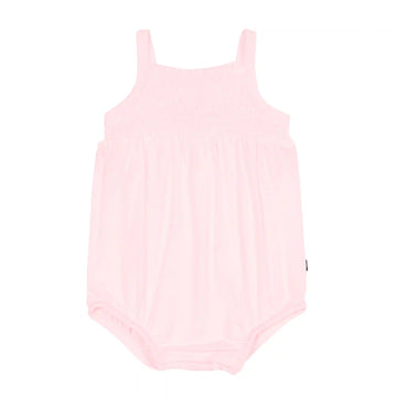 Smocked Bubble Romper in Sakura