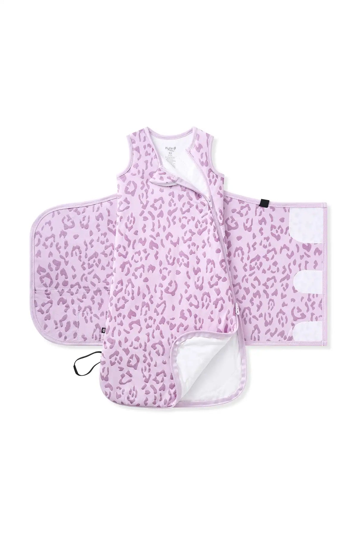 Sleep Bag Swaddler in Thistle Leopard 1.0