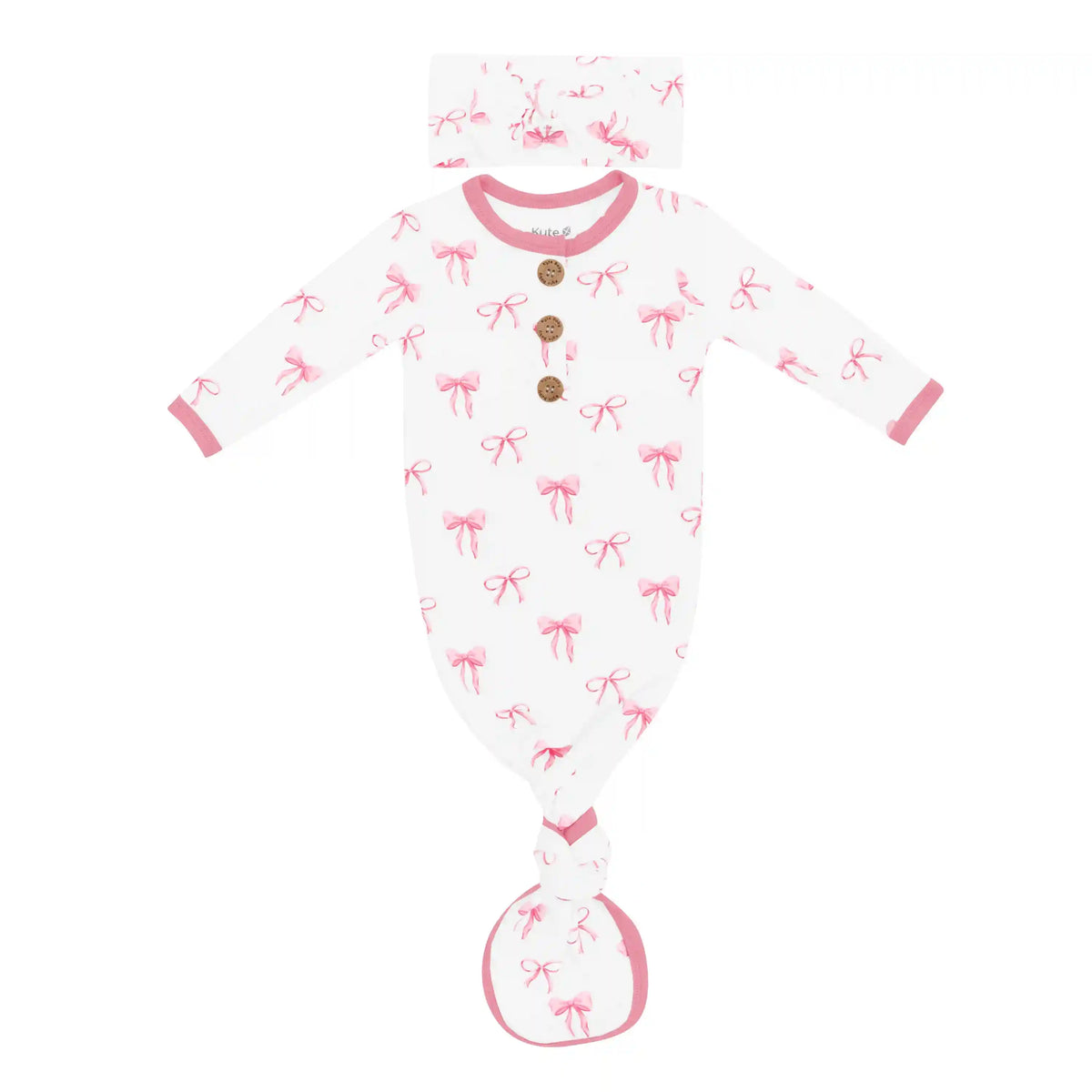 Knotted Day Gown with Bow Set in Bow