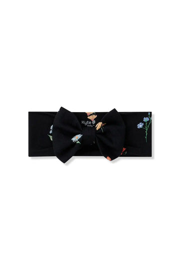Bow Headband in Midnight Wildflower