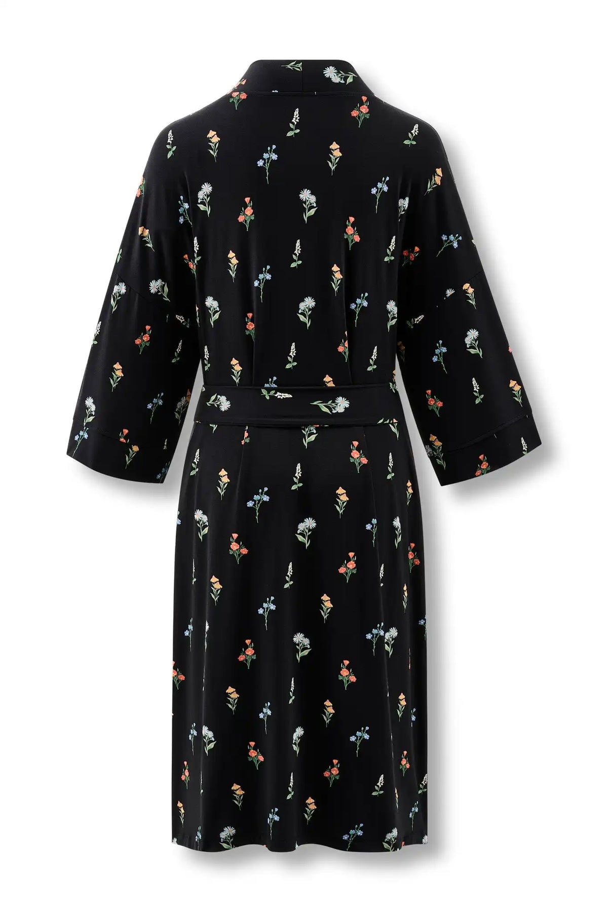Women’s Kimono Robe in Midnight Wildflower