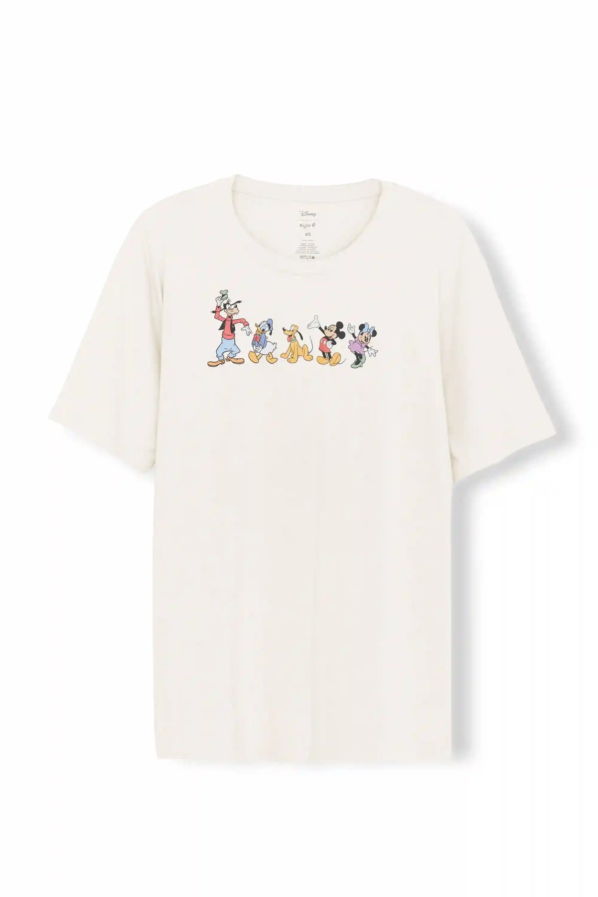 Men's Crew Neck Tee in Mickey and Friends on Ecru