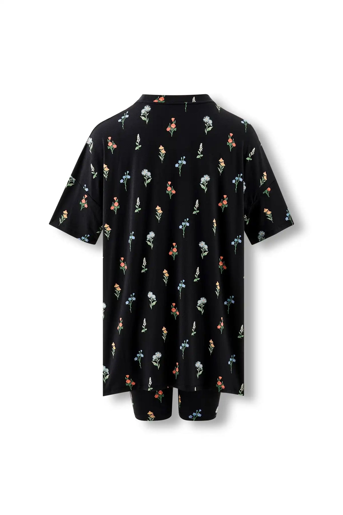 Women’s Biker Short Set in Midnight Wildflower