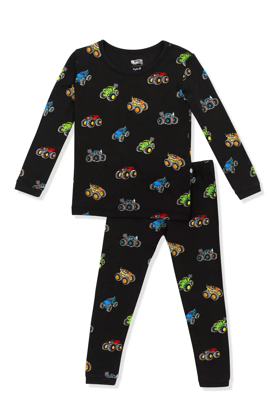 Long Sleeve Pajamas in Monster Truck