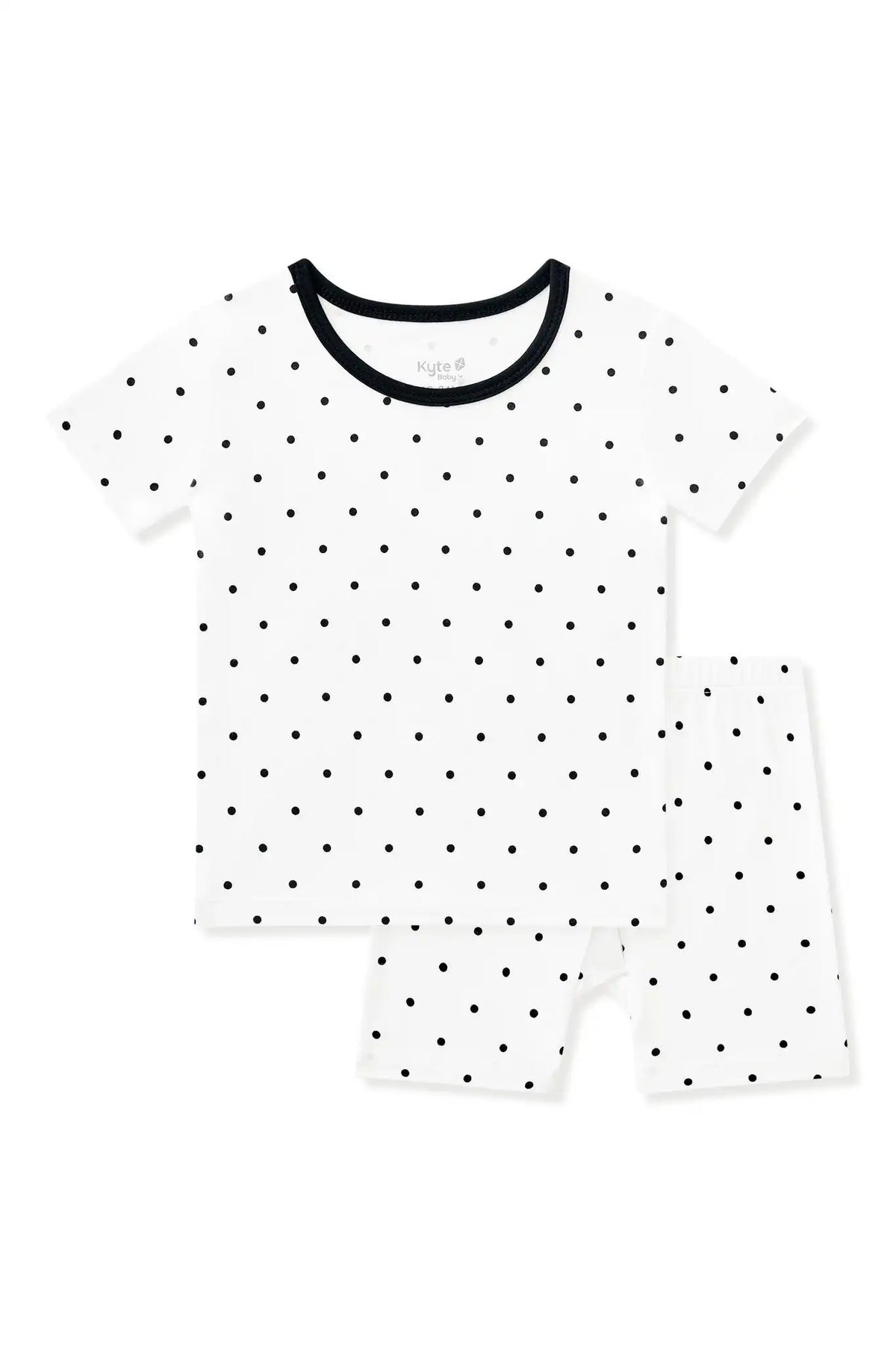 Short Sleeve Pajamas in Midnight Polka Dot