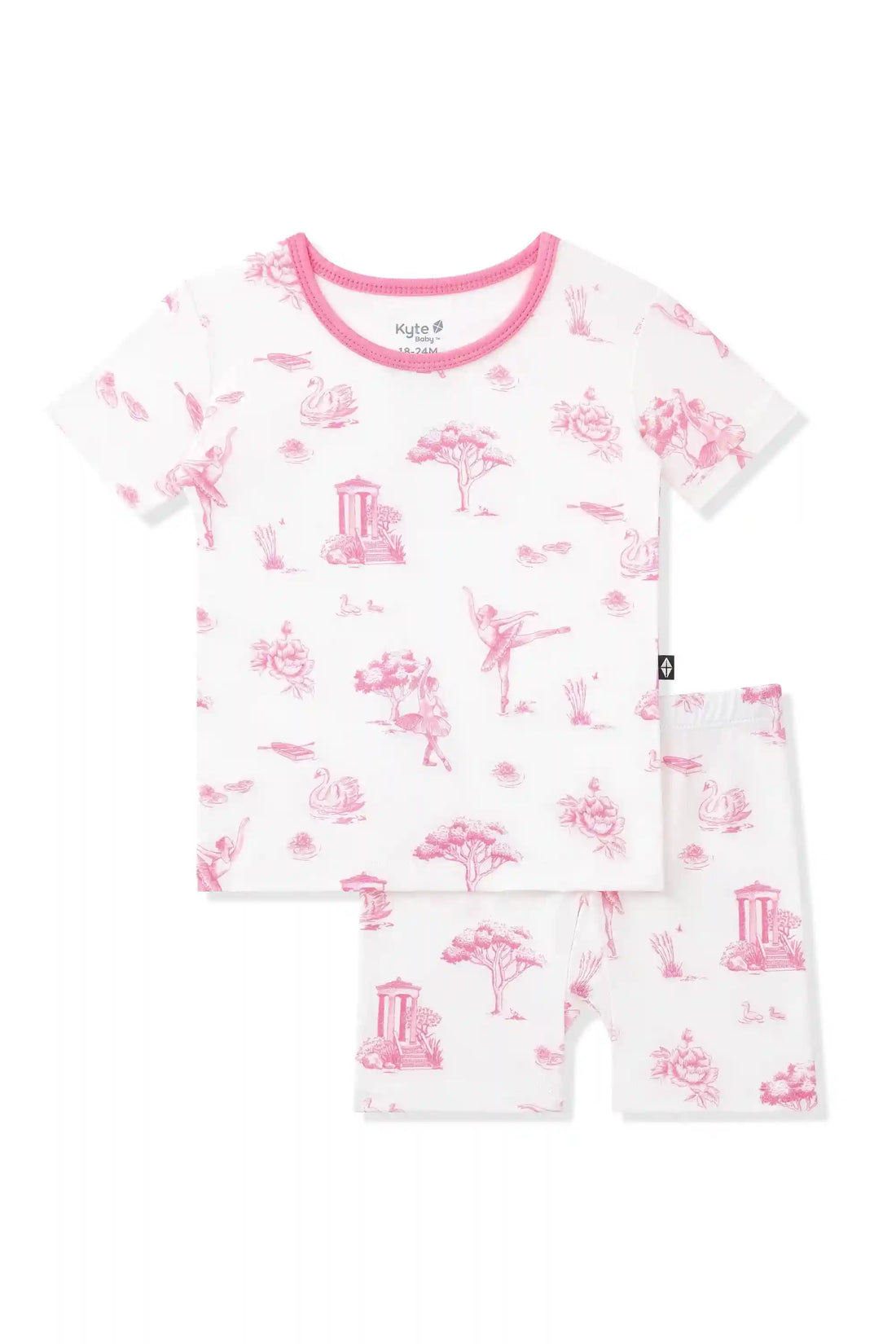Short Sleeve Pajamas in Toile Ballet