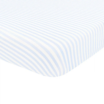 Mini Crib Sheet in Small Mist Stripe