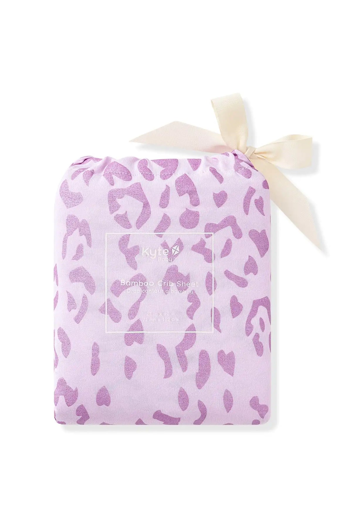 Crib Sheet in Thistle Leopard