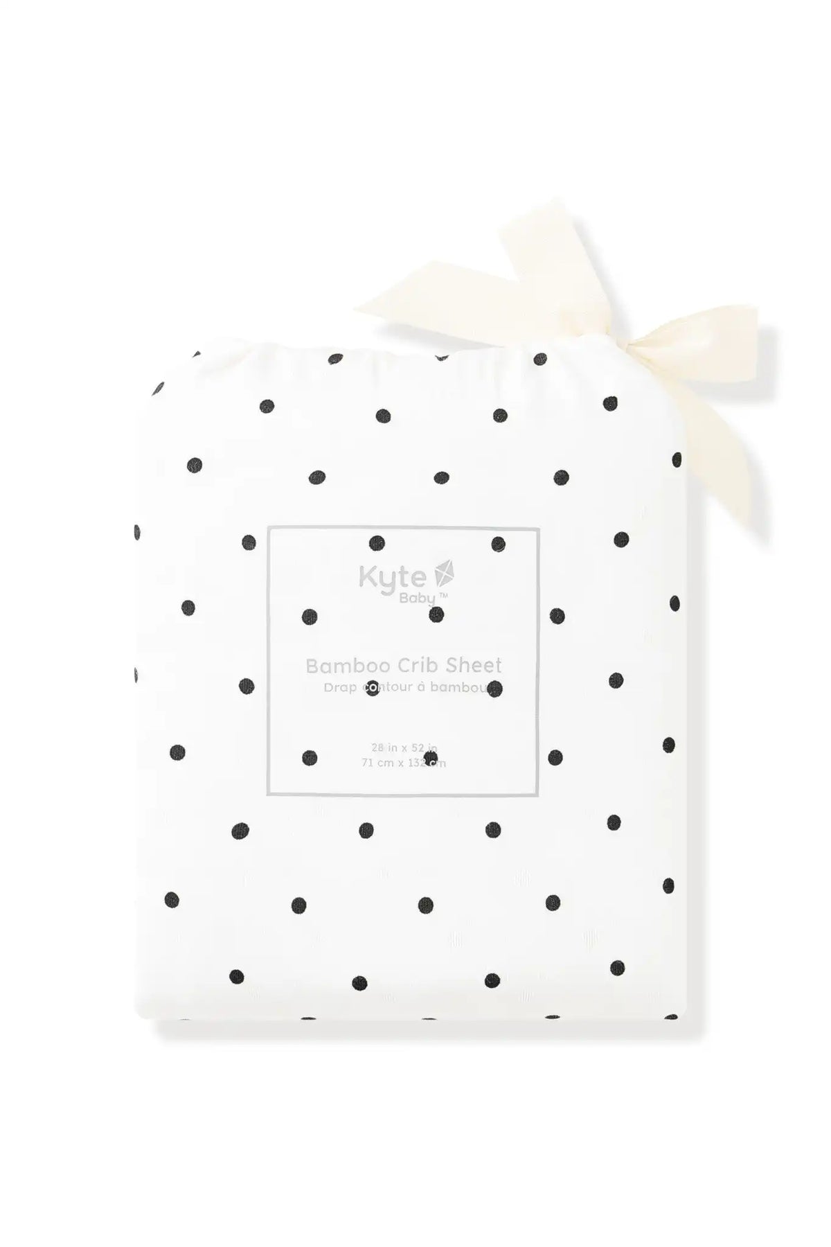 Crib Sheet in Midnight Polka Dot