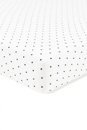 Crib Sheet in Midnight Polka Dot