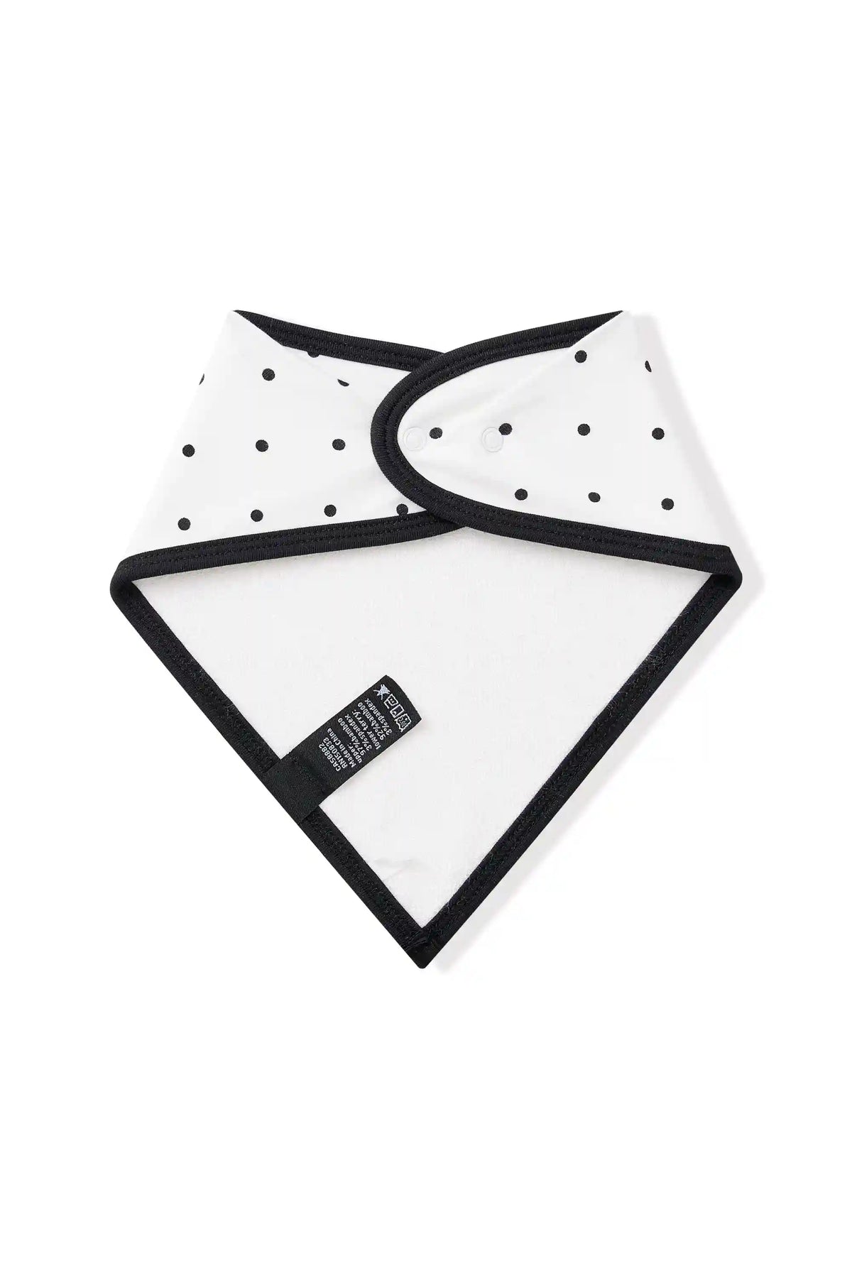 Bib in Midnight Polka Dot