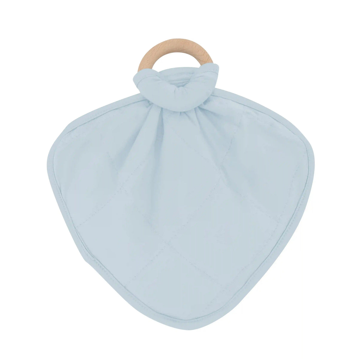 Lovey in Fog with Removable Wooden Teething Ring