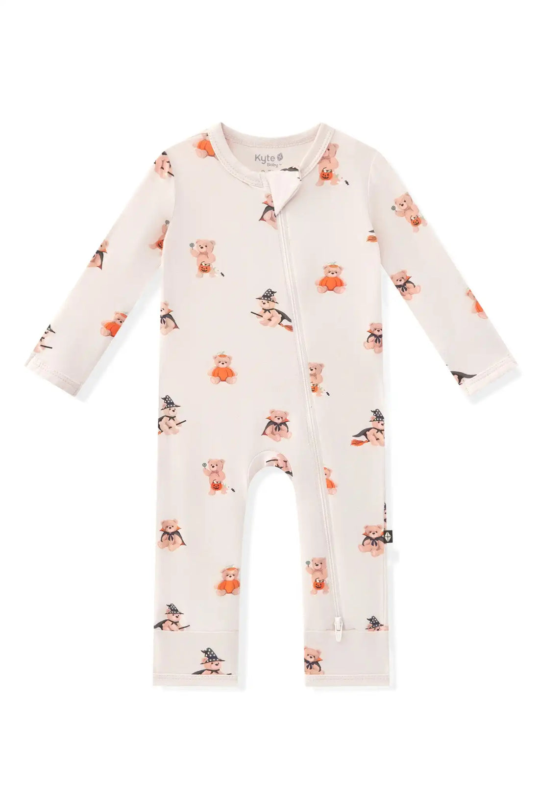Zippered Romper in Halloween Teddy