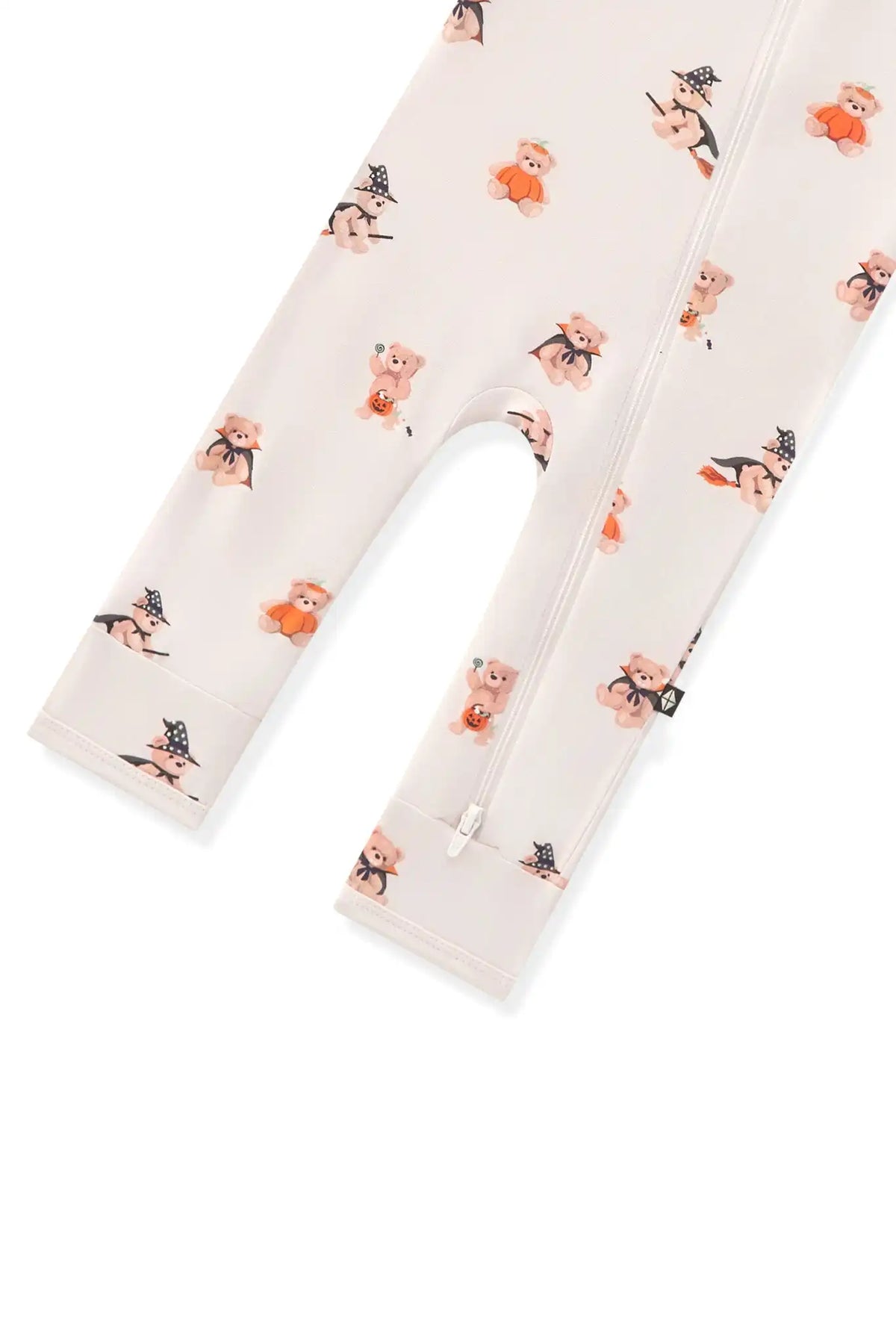 Zippered Romper in Halloween Teddy
