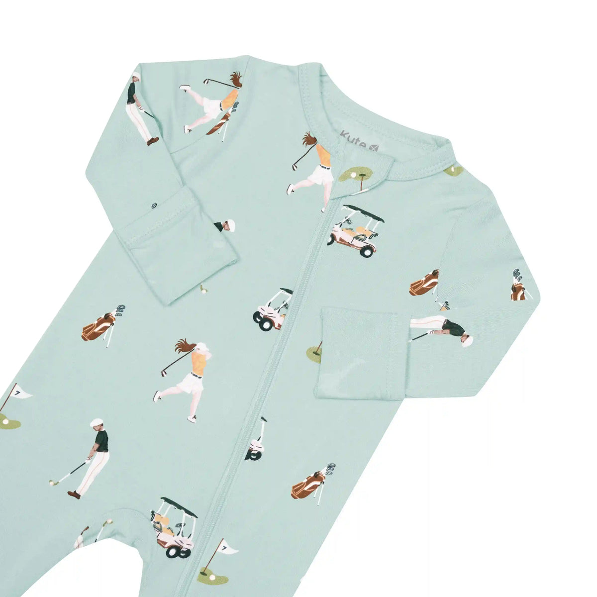 Zippered Romper in Golf