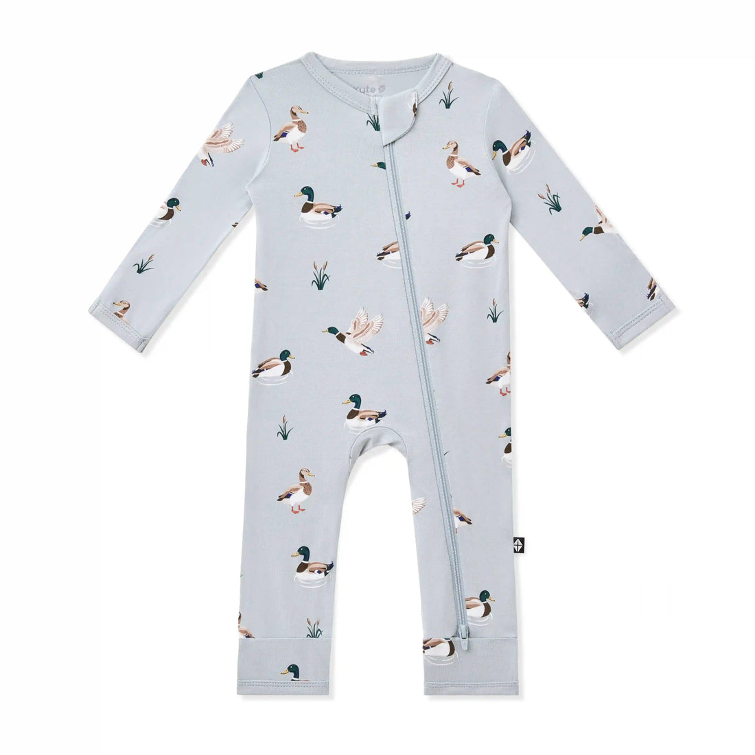 Zippered Romper in Mallard Duck