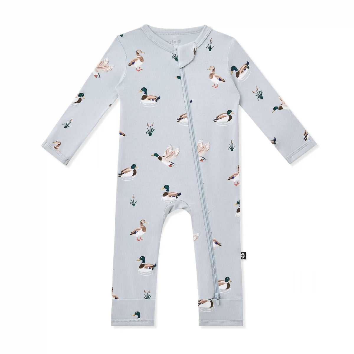 Zippered Romper in Mallard Duck