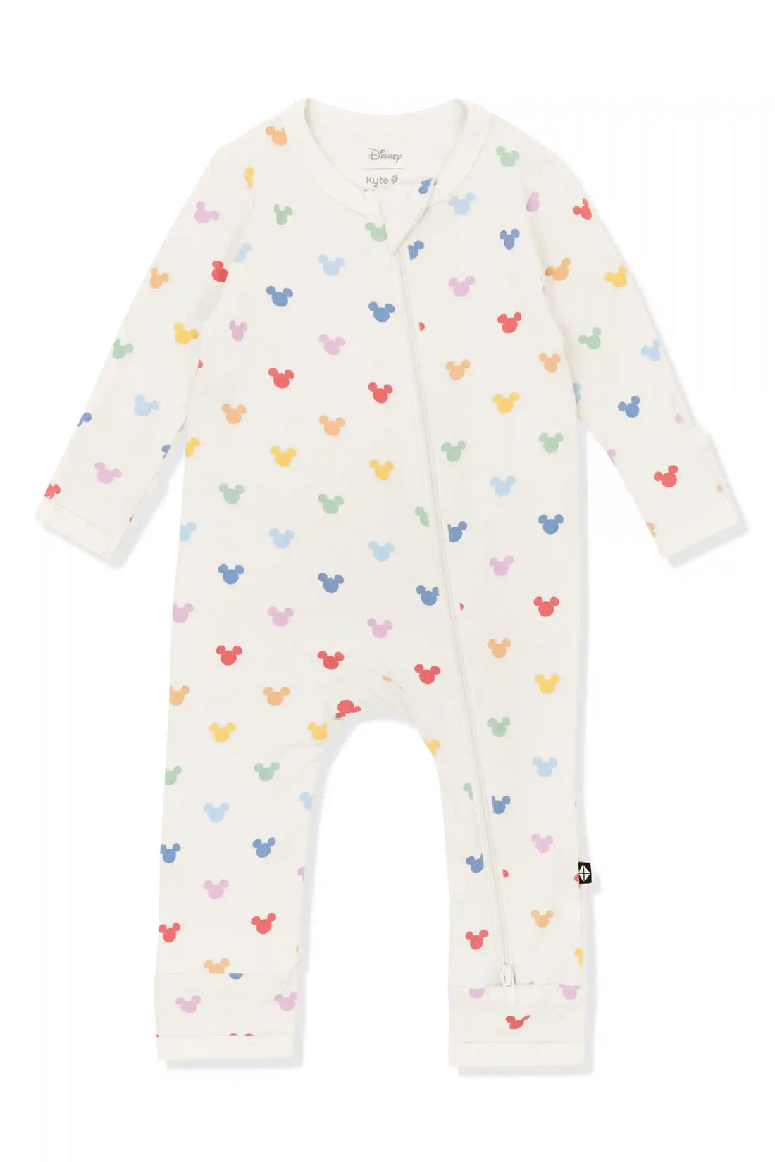 Zippered Romper in Pastel Mickey Mouse