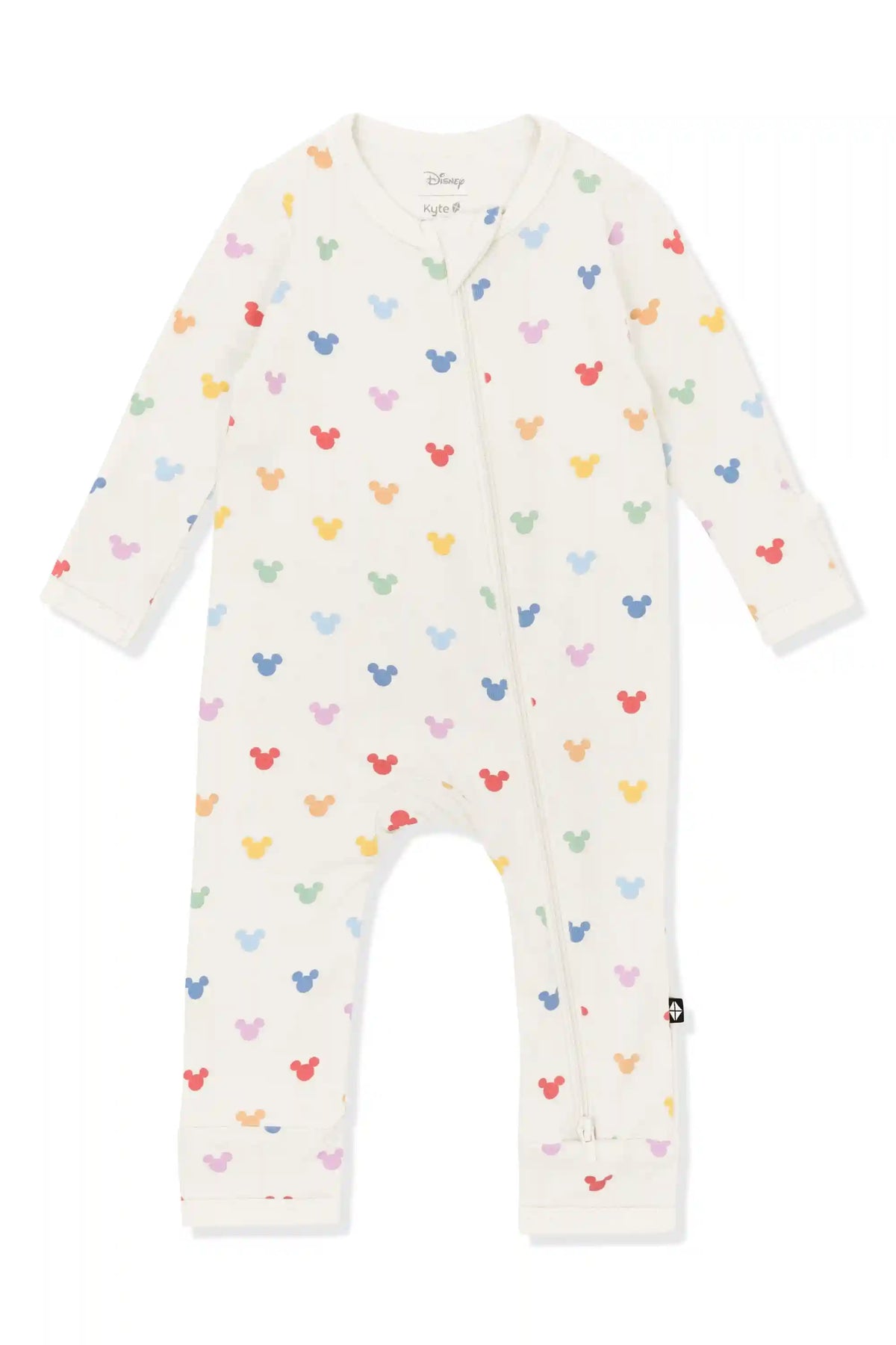 Zippered Romper in Pastel Mickey Mouse