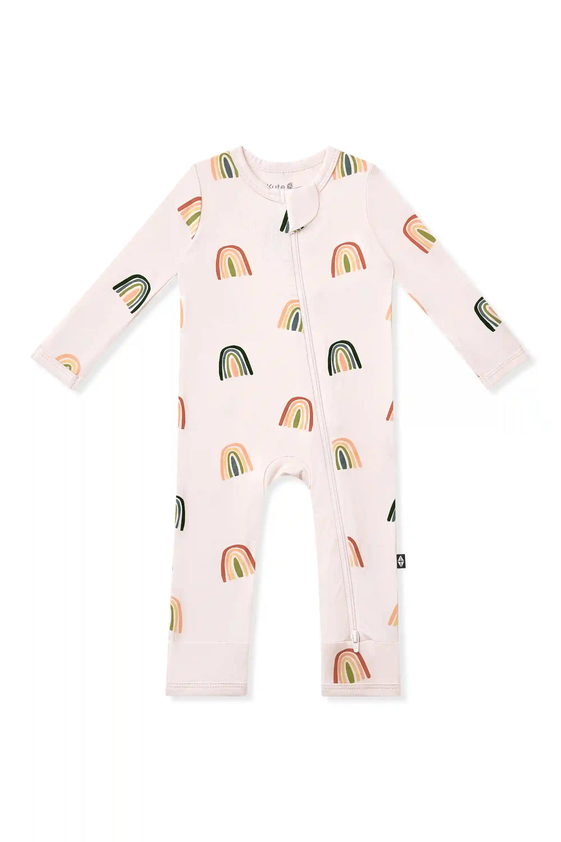 Zippered Romper in Retro Rainbow