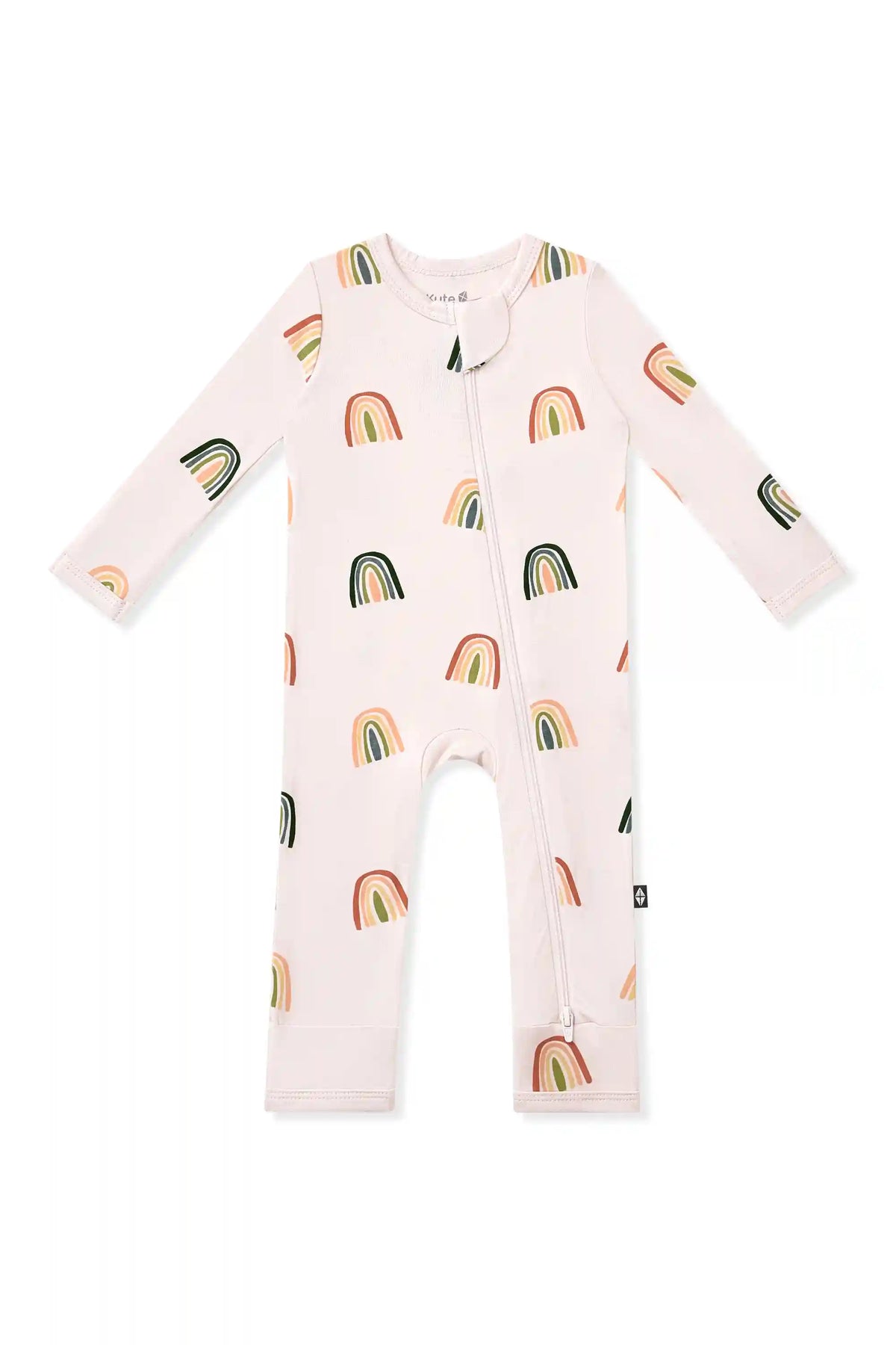 Zippered Romper in Retro Rainbow