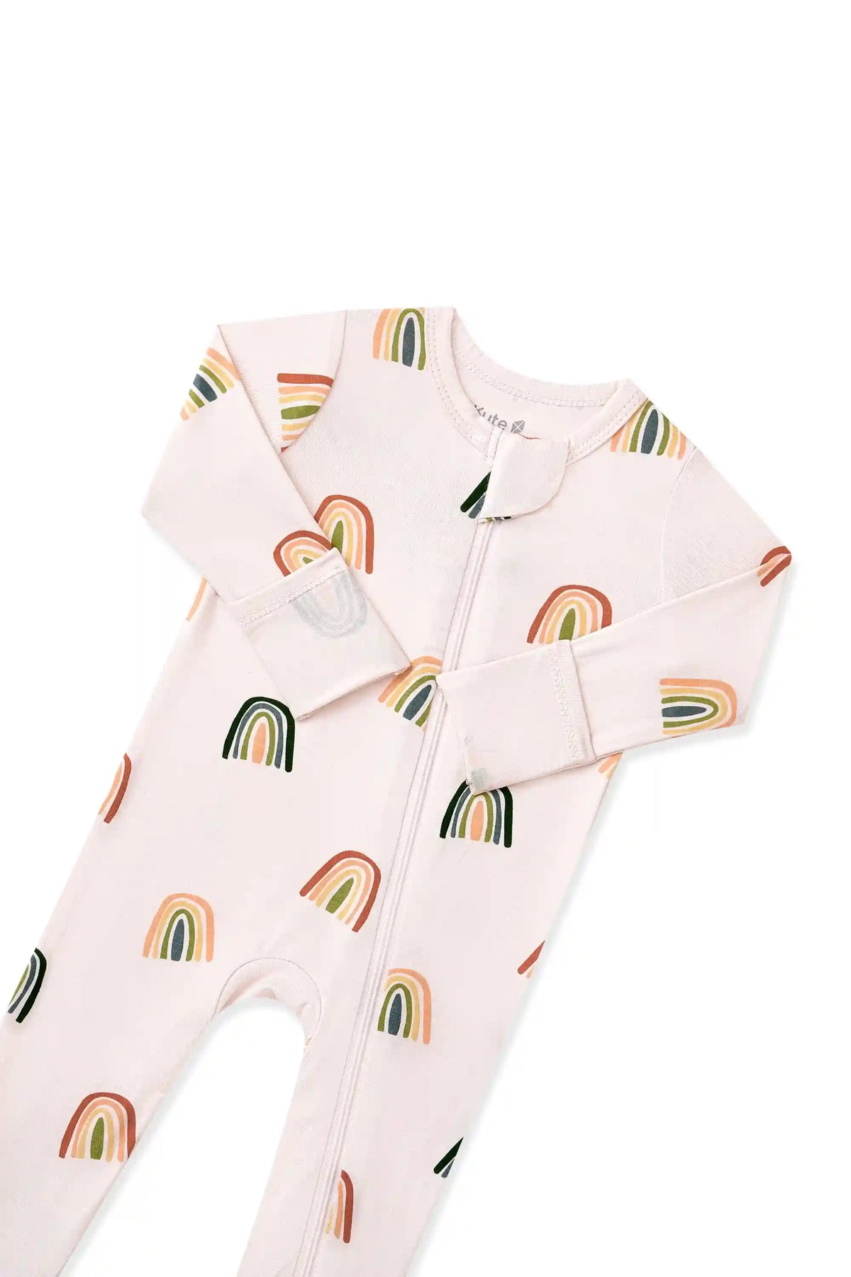 Zippered Romper in Retro Rainbow