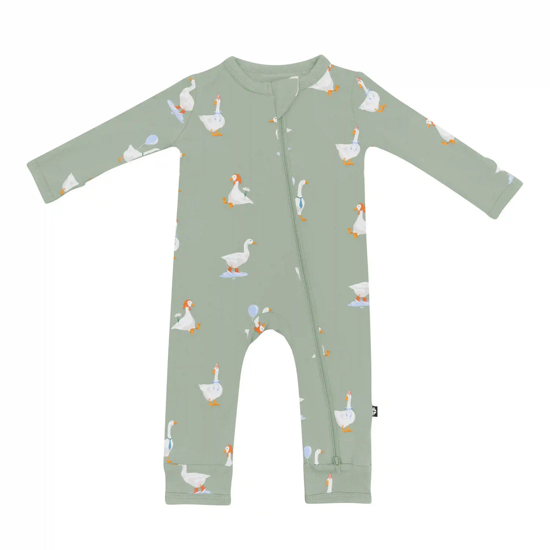Zippered Romper in Silly Goose