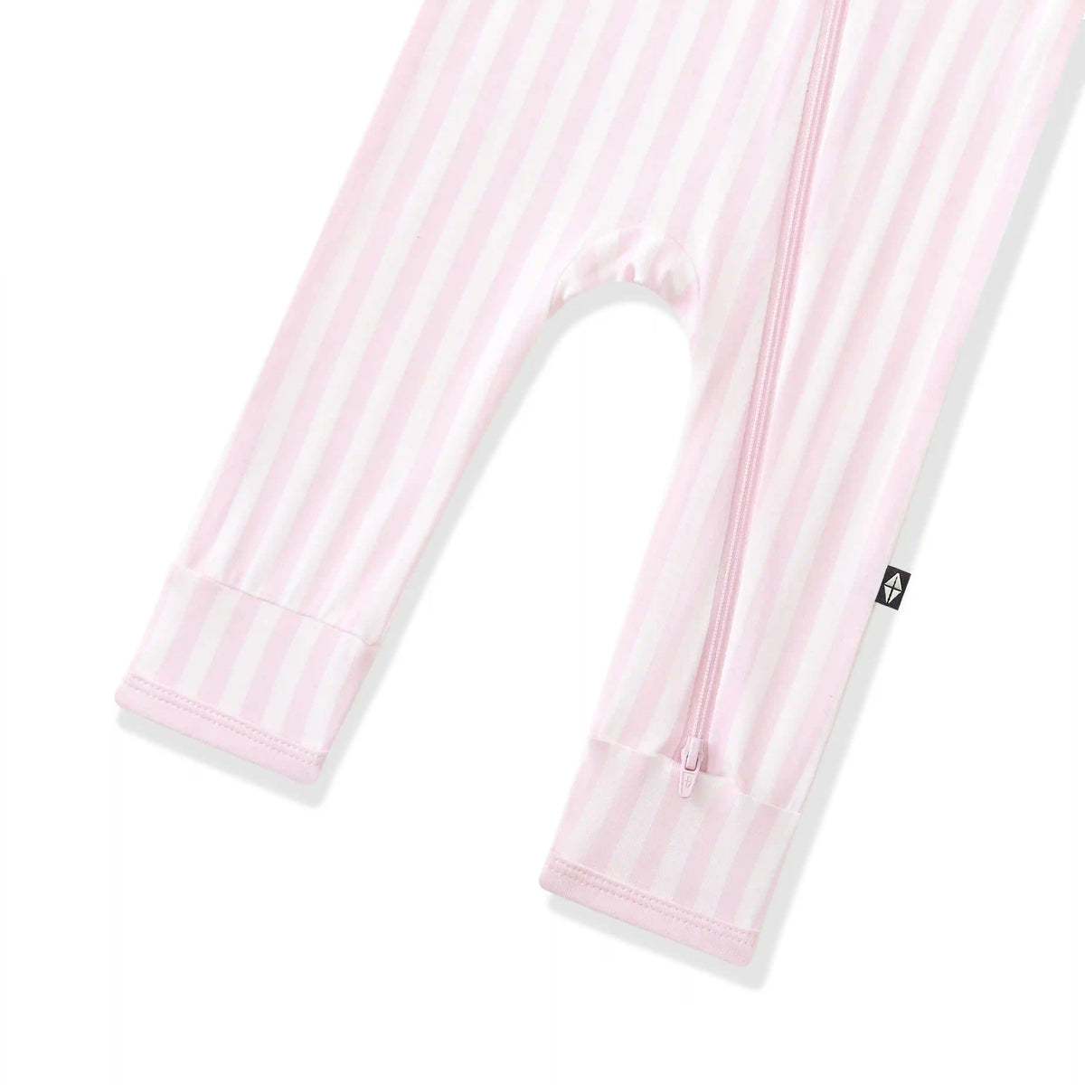 Zippered Romper in Small Sakura Stripe
