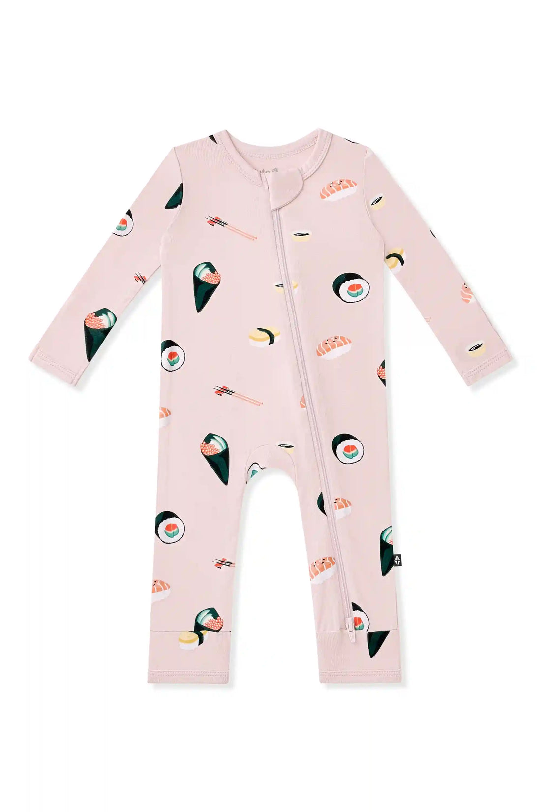 Zippered Romper in Blush Sushi