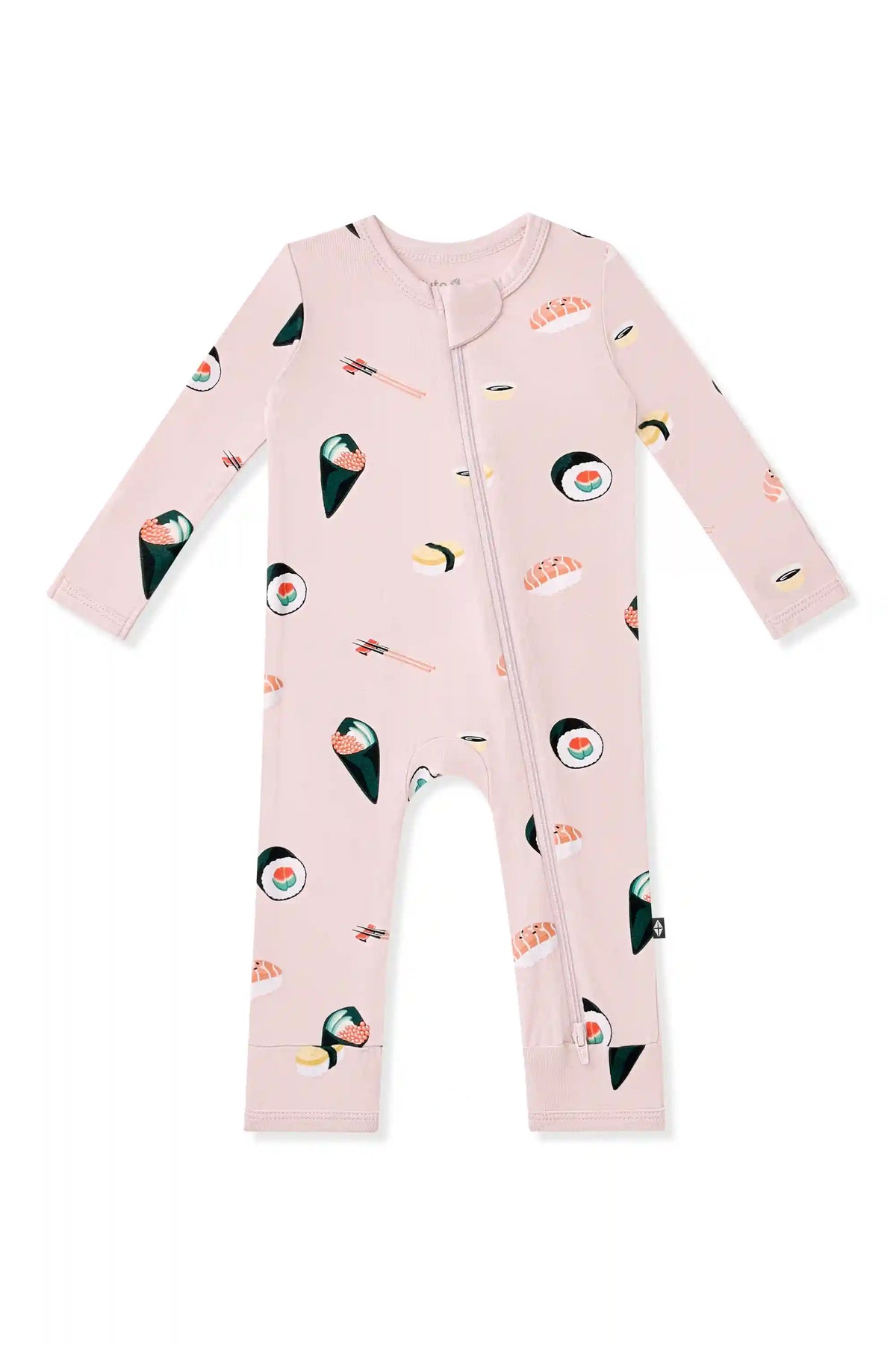 Zippered Romper in Blush Sushi