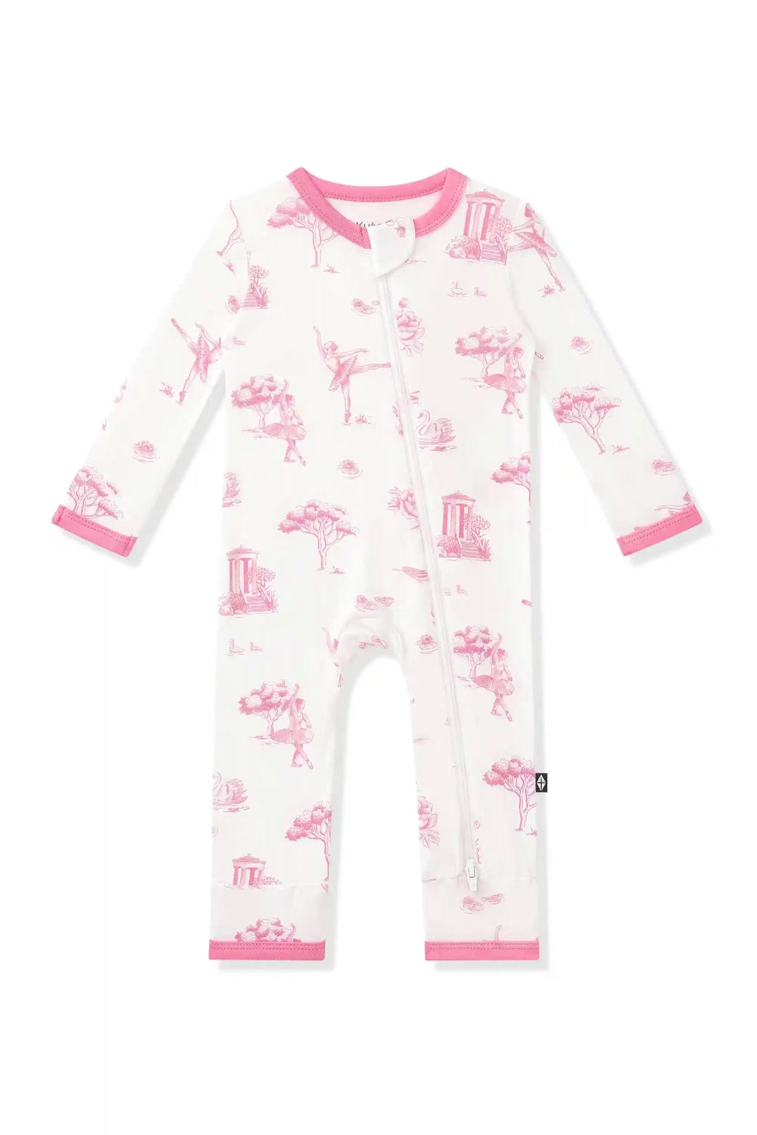 Zippered Romper in Toile Ballet